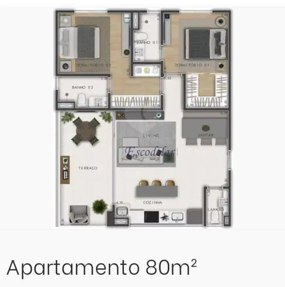 Apartamento à venda com 2 quartos, 81m² - Foto 17