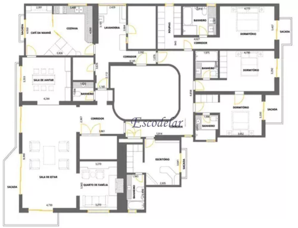 Apartamento à venda com 4 quartos, 320m² - Foto 7