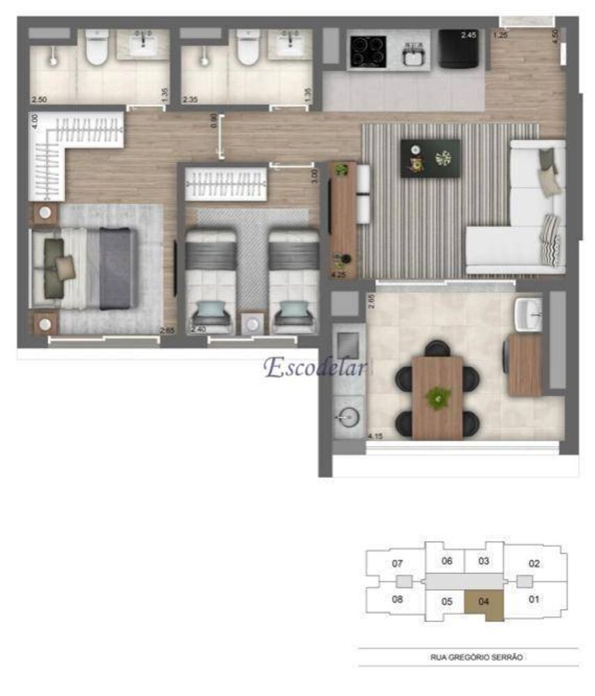 Apartamento, 2 quartos, 65 m² - Foto 3