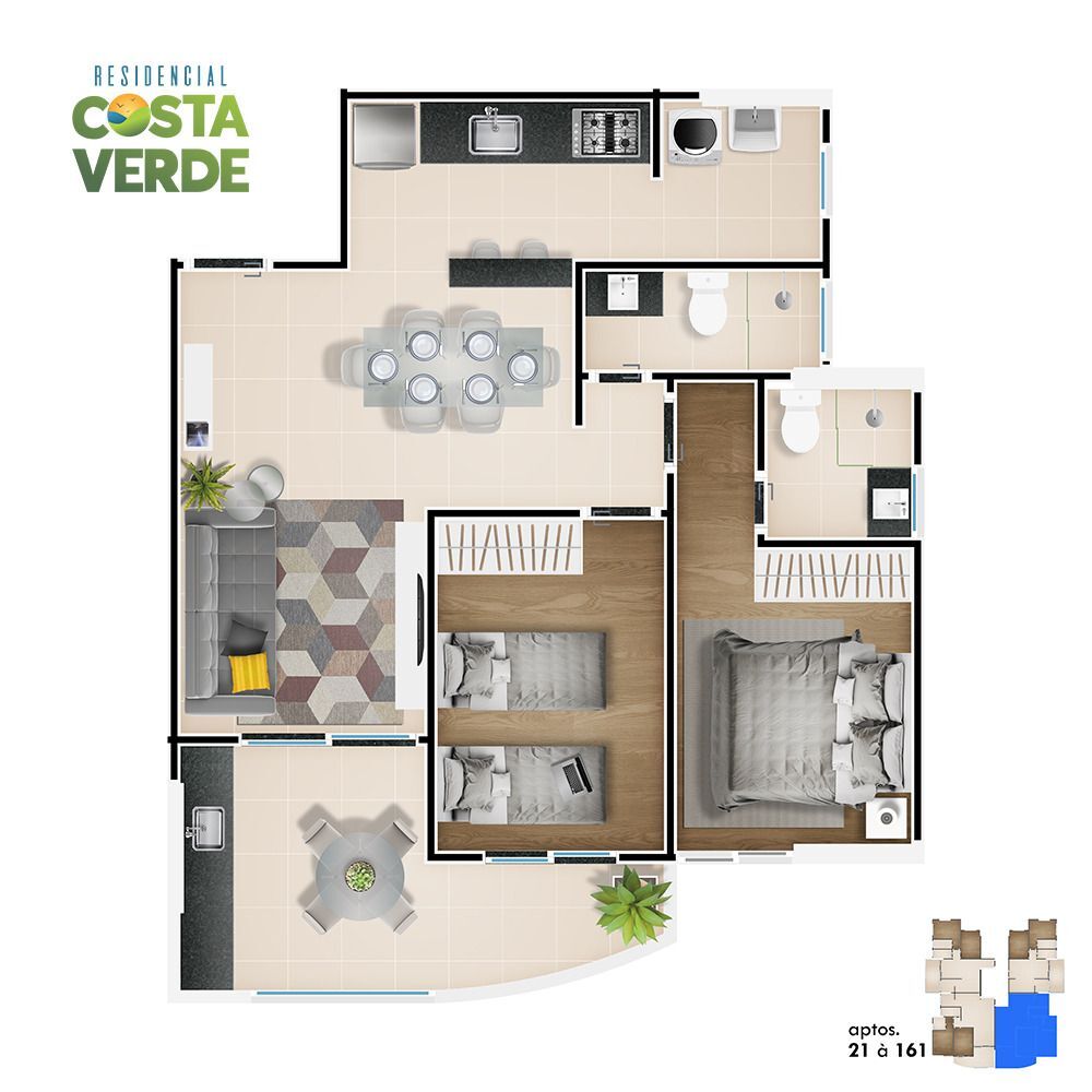 Apartamento, 2 quartos, 70 m² - Foto 8