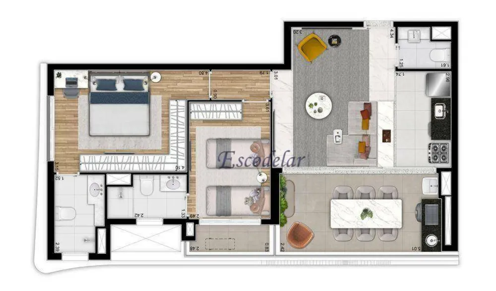 Apartamento, 3 quartos, 103 m² - Foto 3