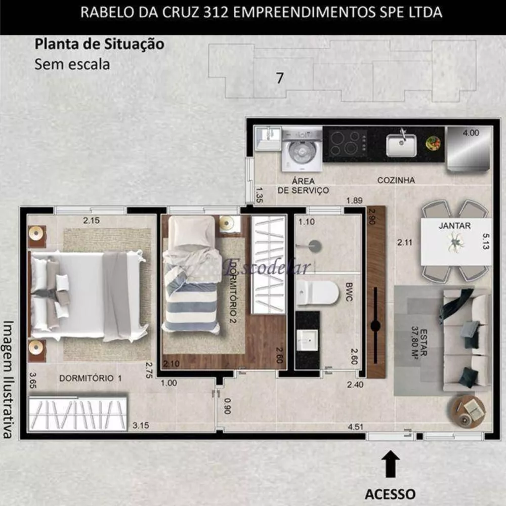 Apartamento, 2 quartos, 45 m² - Foto 7