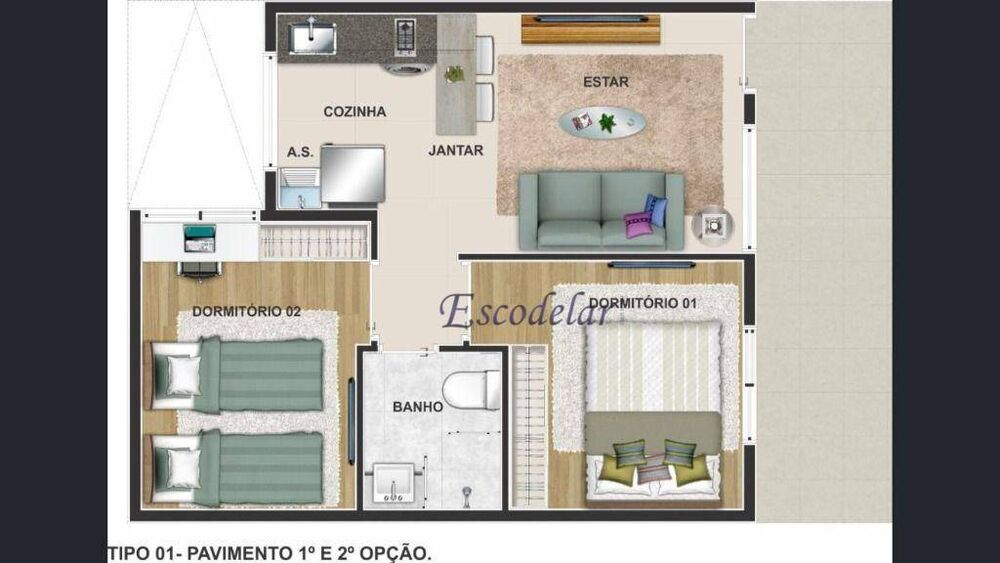 Apartamento, 2 quartos, 30 m² - Foto 12