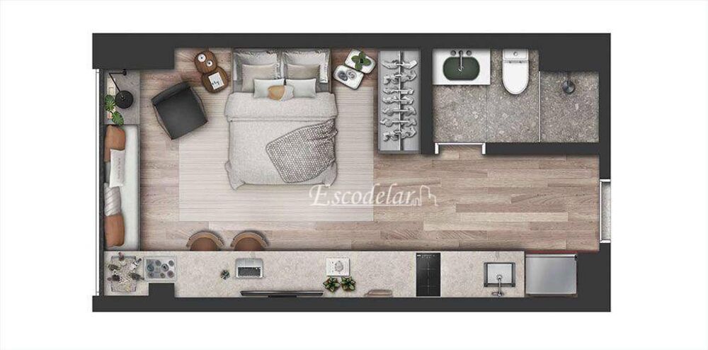 Kitnet-Studio, 27 m² - Foto 8