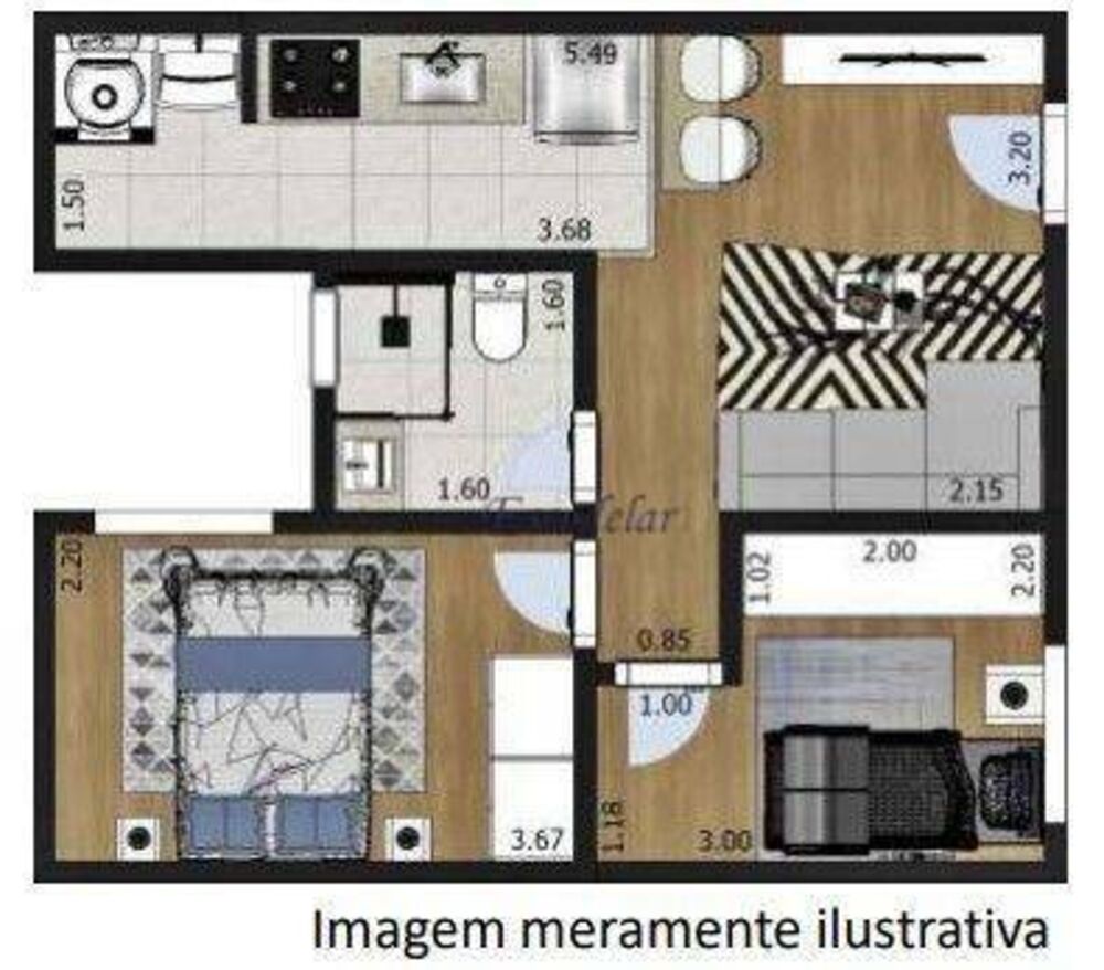 Apartamento, 2 quartos, 37 m² - Foto 3
