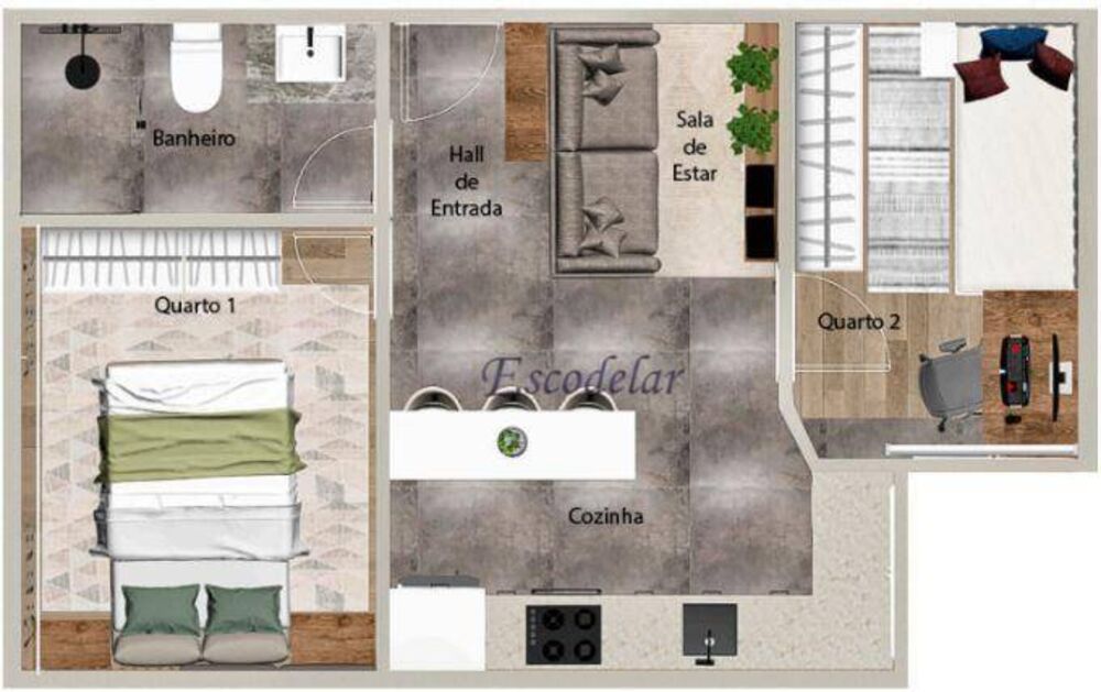 Apartamento, 2 quartos, 37 m² - Foto 3