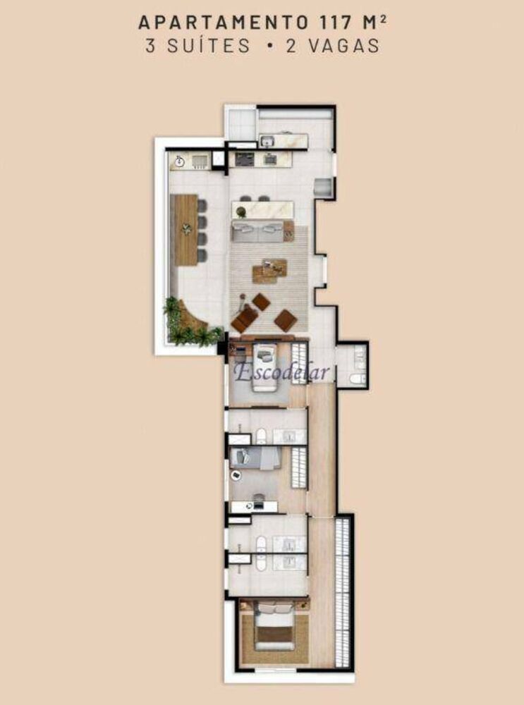 Apartamento, 2 quartos, 70 m² - Foto 3