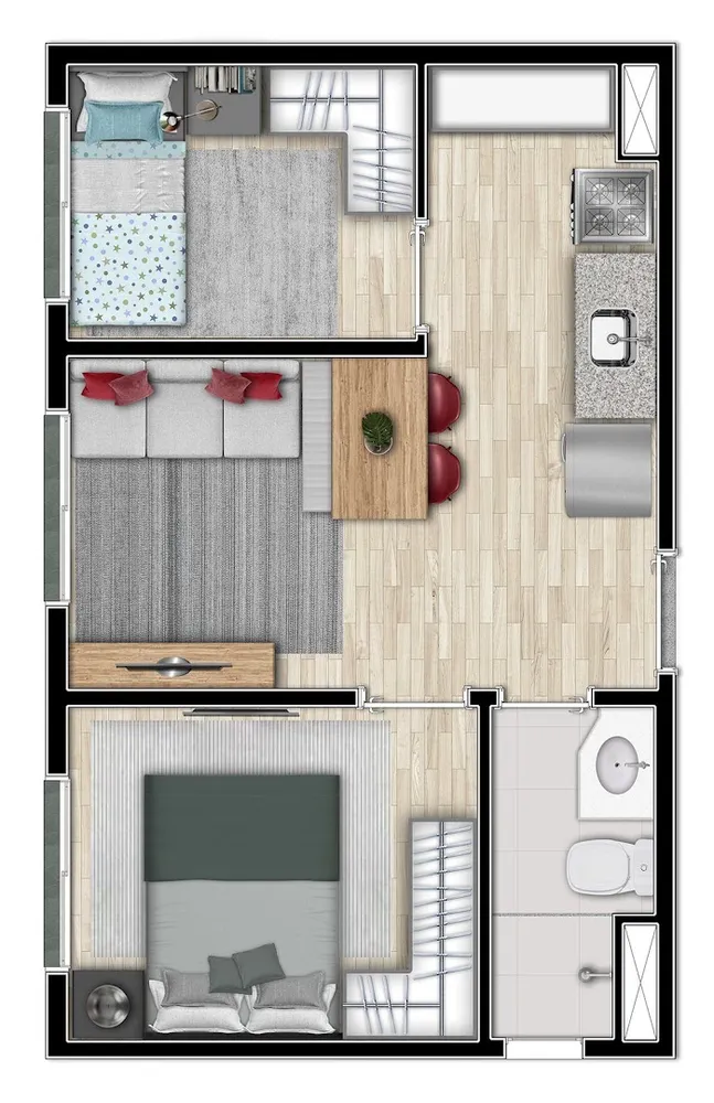 Apartamento, 2 quartos, 34 m² - Foto 11