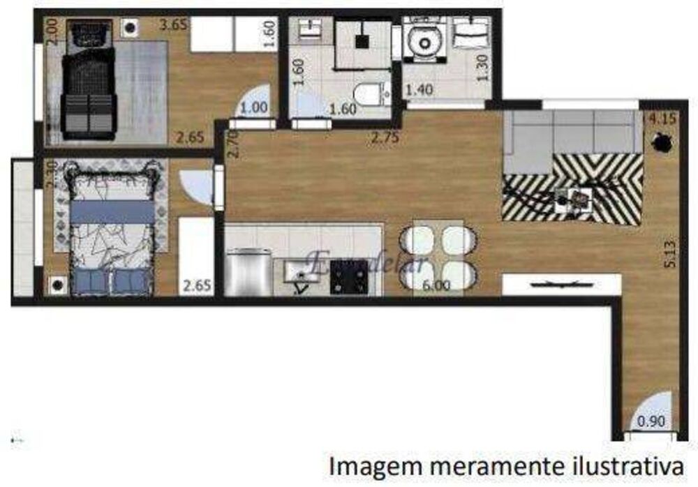 Apartamento, 2 quartos, 45 m² - Foto 3