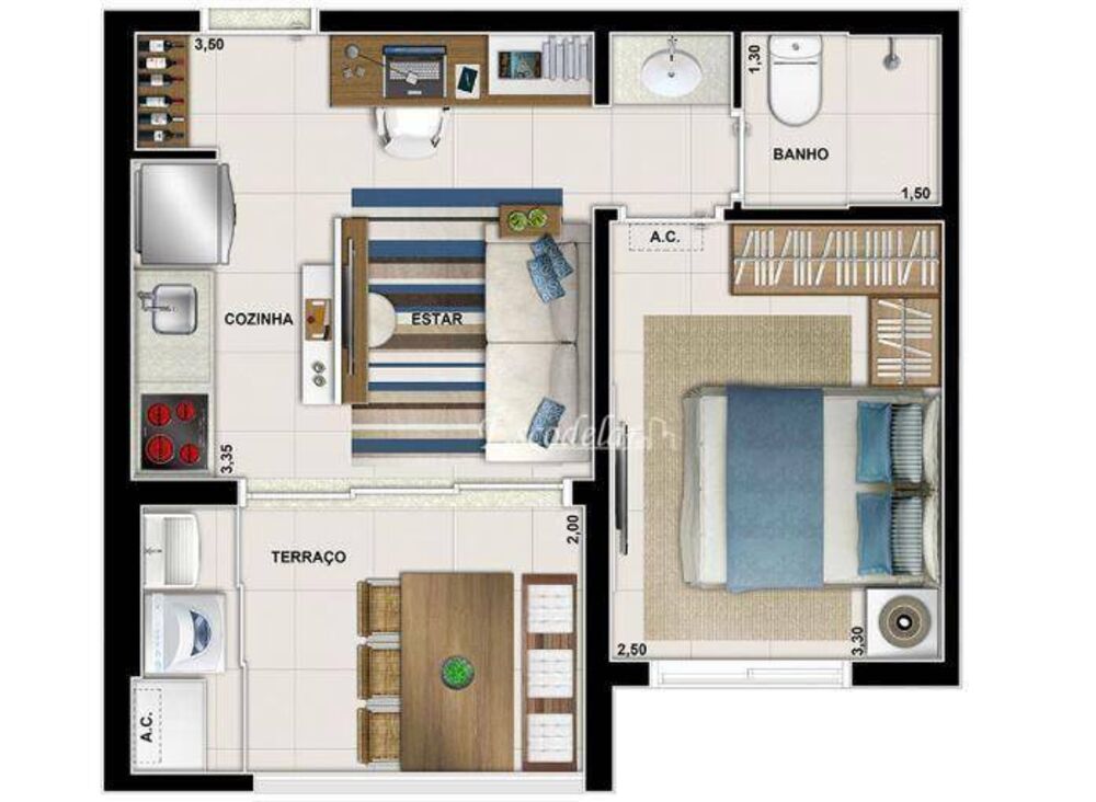Kitnet-Studio, 69 m² - Foto 8