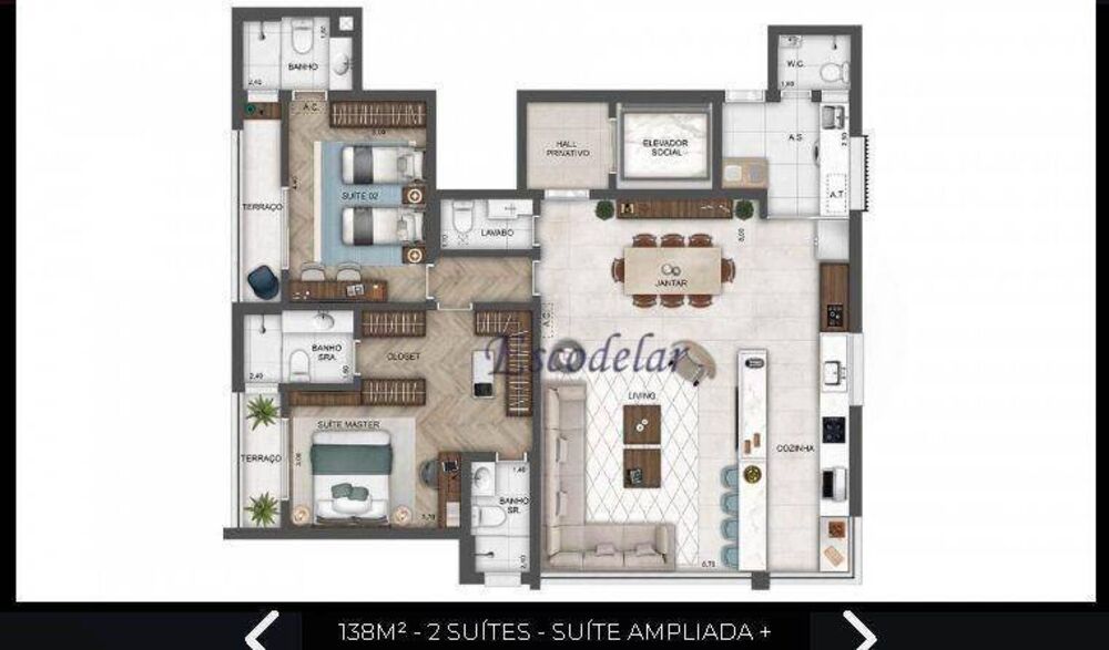 Apartamento, 1 quarto, 53 m² - Foto 5