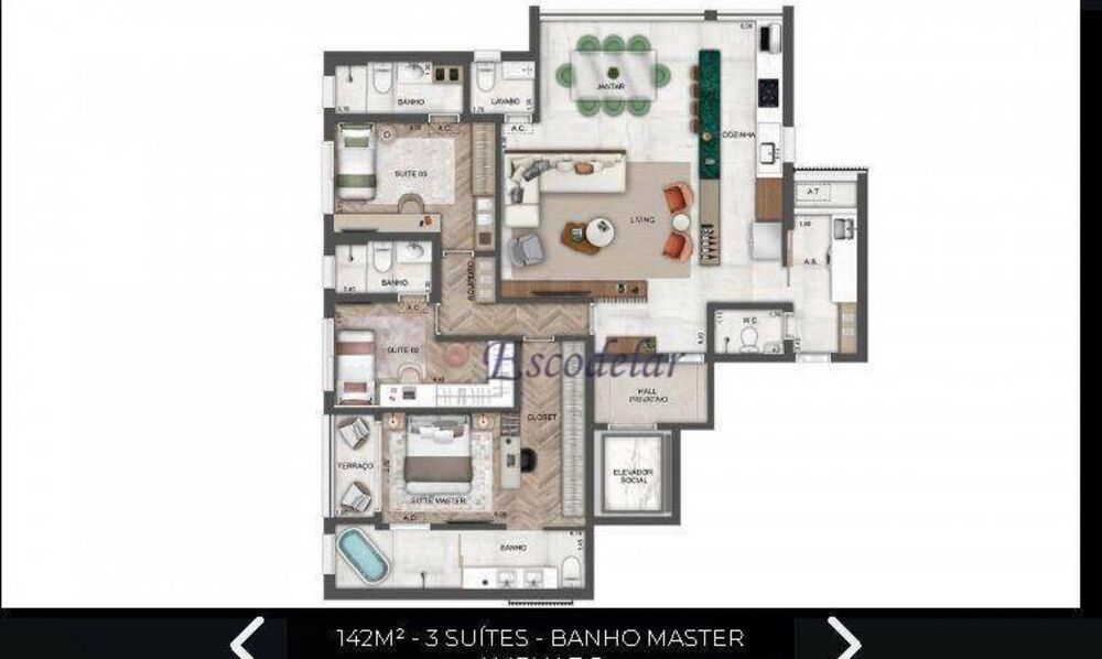 Apartamento, 1 quarto, 53 m² - Foto 6