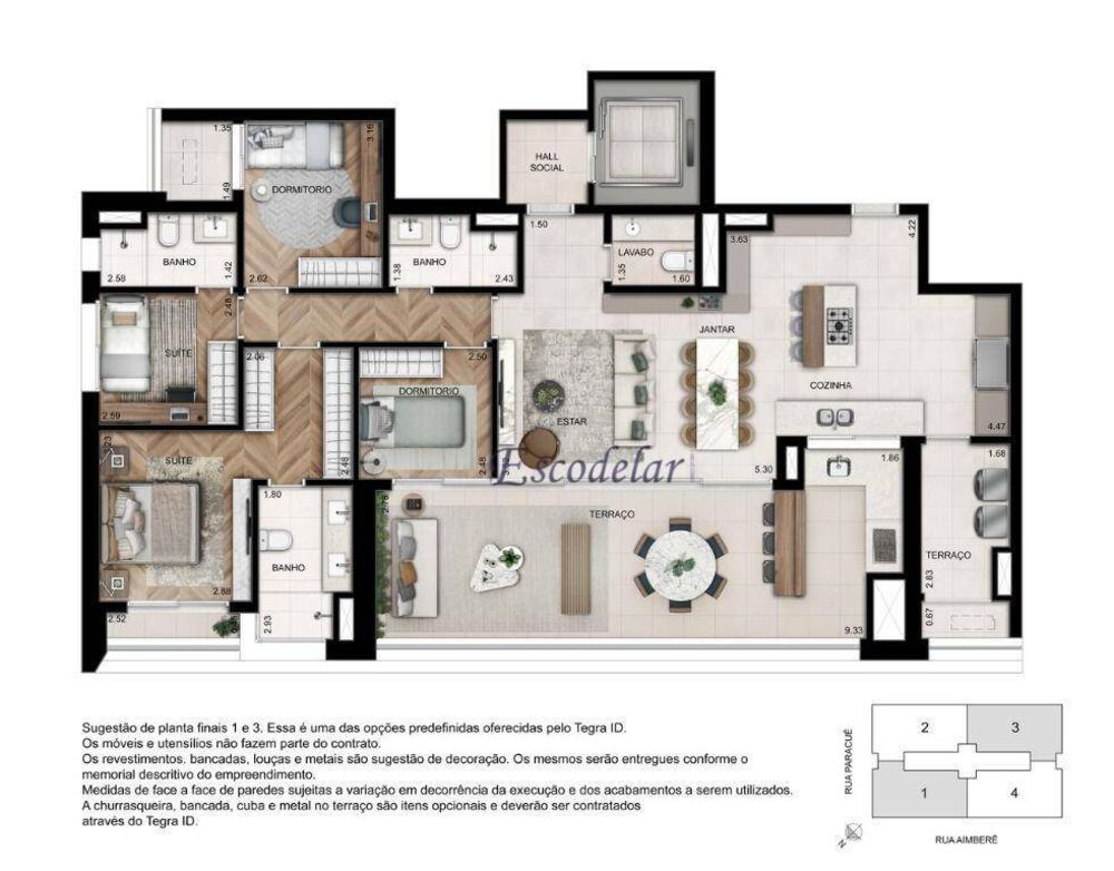 Apartamento à venda com 4 quartos, 157m² - Foto 4