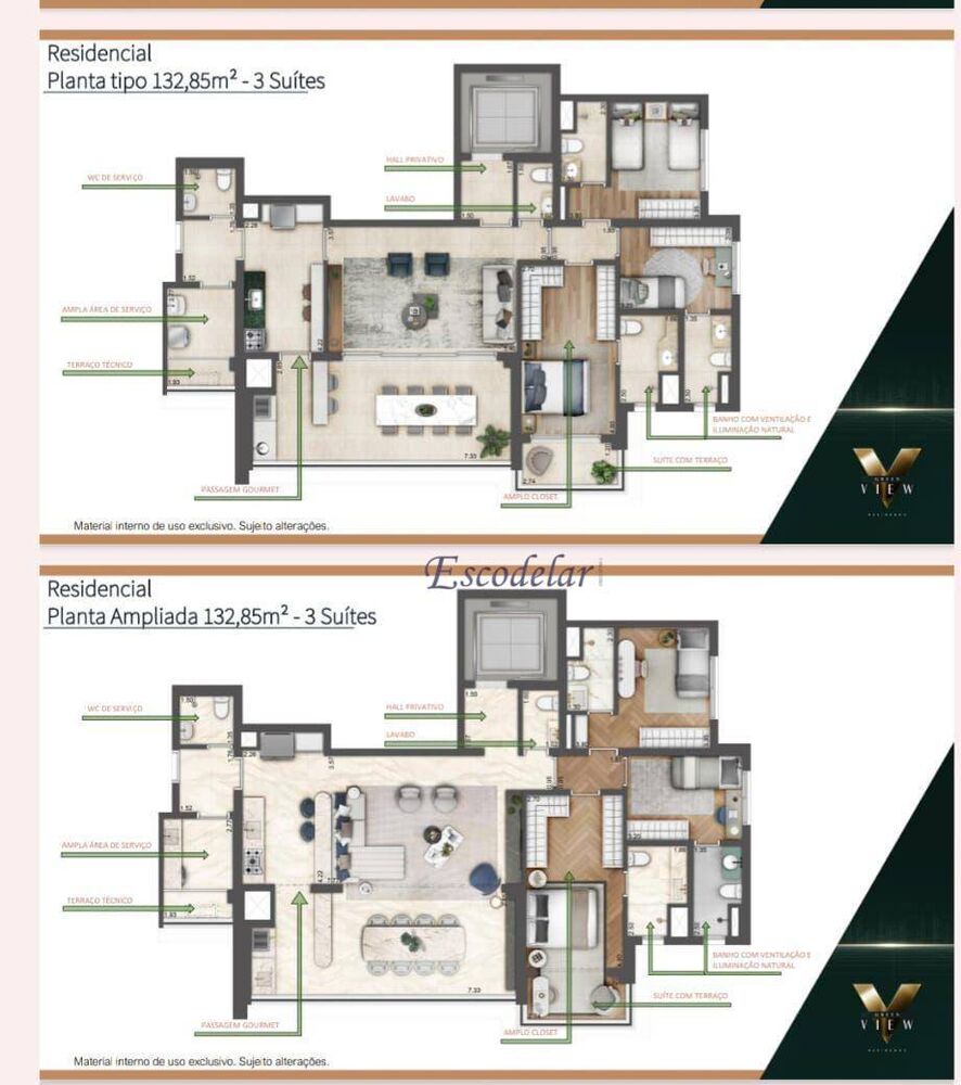 Apartamento, 3 quartos, 132 m² - Foto 2