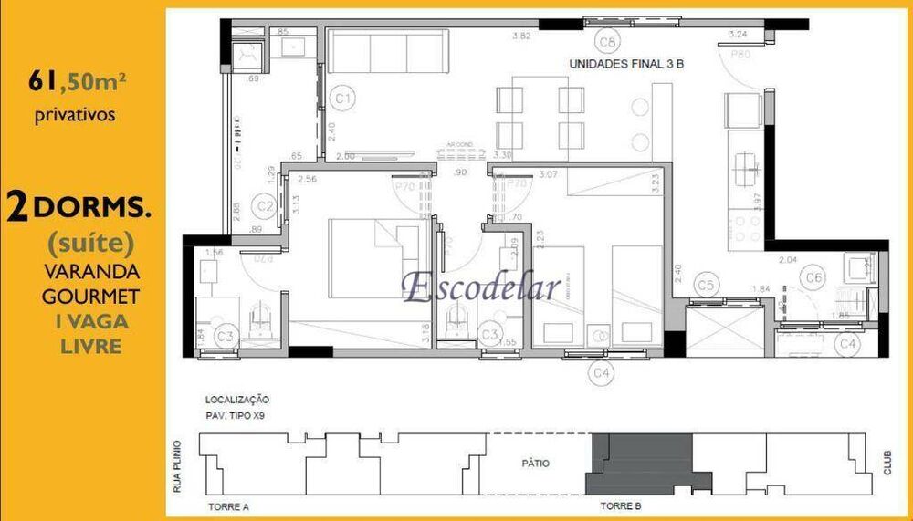 Apartamento, 2 quartos, 61 m² - Foto 3