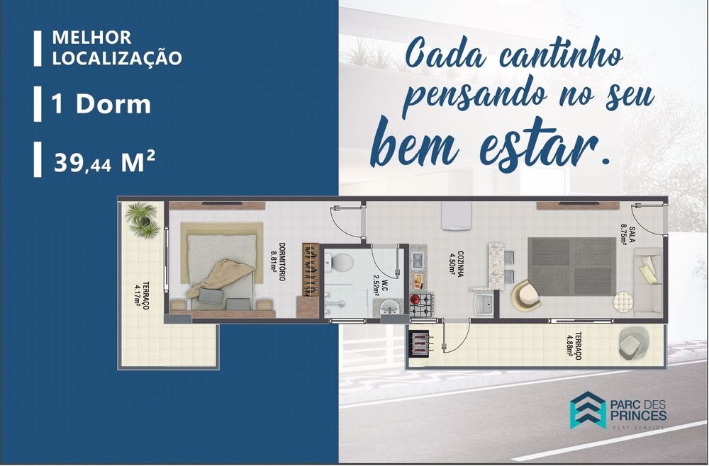 Flat/Apart Hotel, 1 quarto, 39 m² - Foto 10