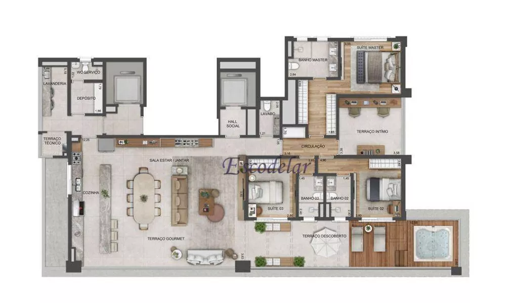 Apartamento à venda com 3 quartos, 237m² - Foto 10