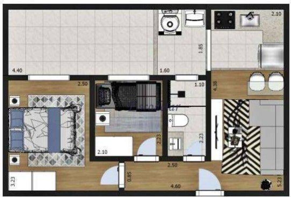 Apartamento, 2 quartos, 37 m² - Foto 2