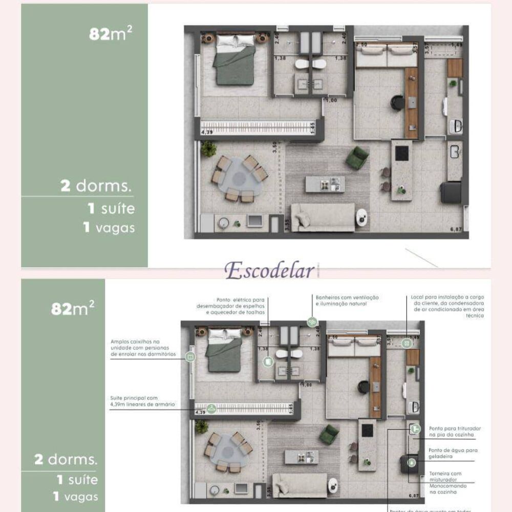 Apartamento, 2 quartos, 82 m² - Foto 2