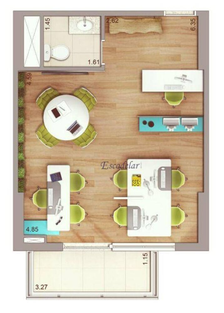 Sala-Conjunto, 44 m² - Foto 2