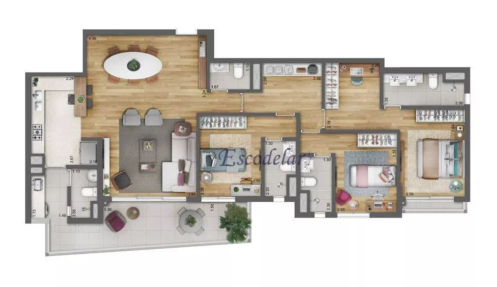 Apartamento à venda com 3 quartos, 130m² - Foto 10