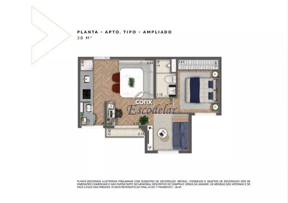 Apartamento, 2 quartos, 38 m² - Foto 24
