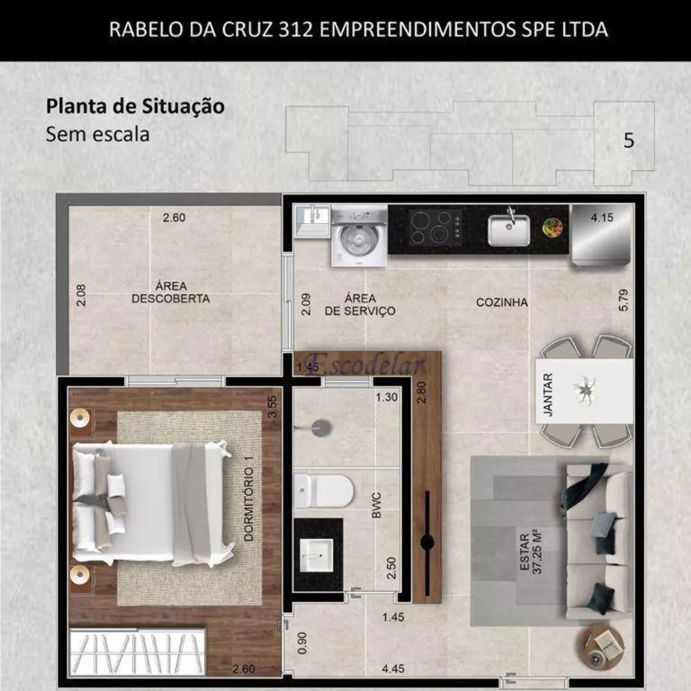Apartamento, 2 quartos, 45 m² - Foto 5
