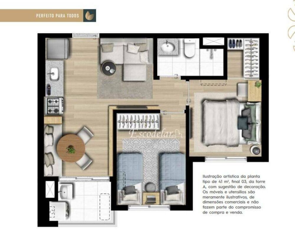 Apartamento, 3 quartos, 55 m² - Foto 55