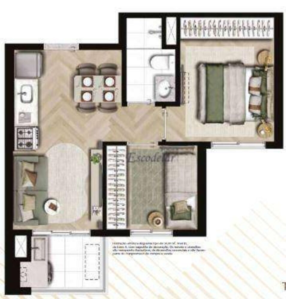 Apartamento, 2 quartos, 36 m² - Foto 3
