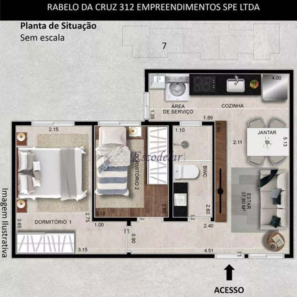 Apartamento à venda com 2 quartos, 48m² - Foto 6