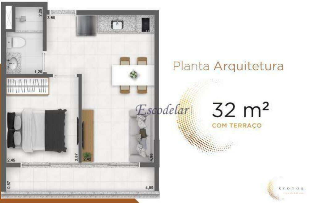 Apartamento, 1 quarto, 32 m² - Foto 4