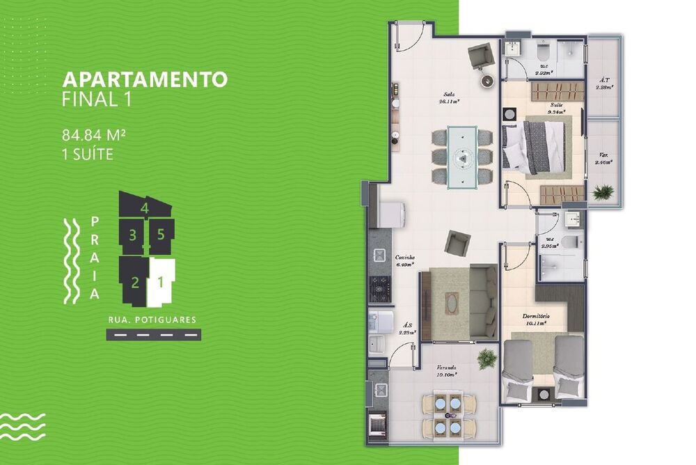 Apartamento, 3 quartos, 100 m² - Foto 7