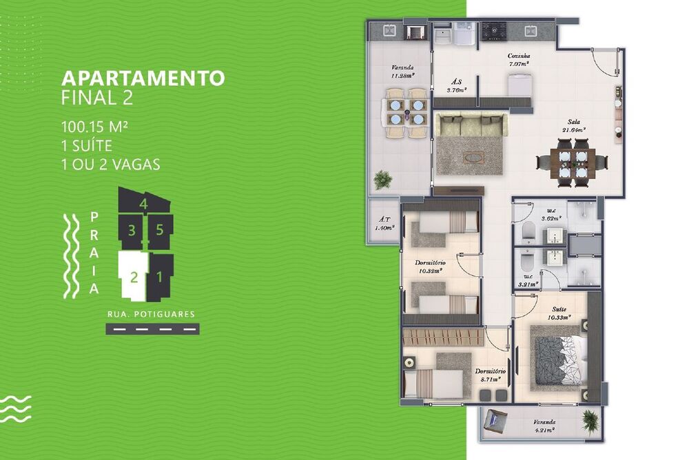 Apartamento, 3 quartos, 100 m² - Foto 8