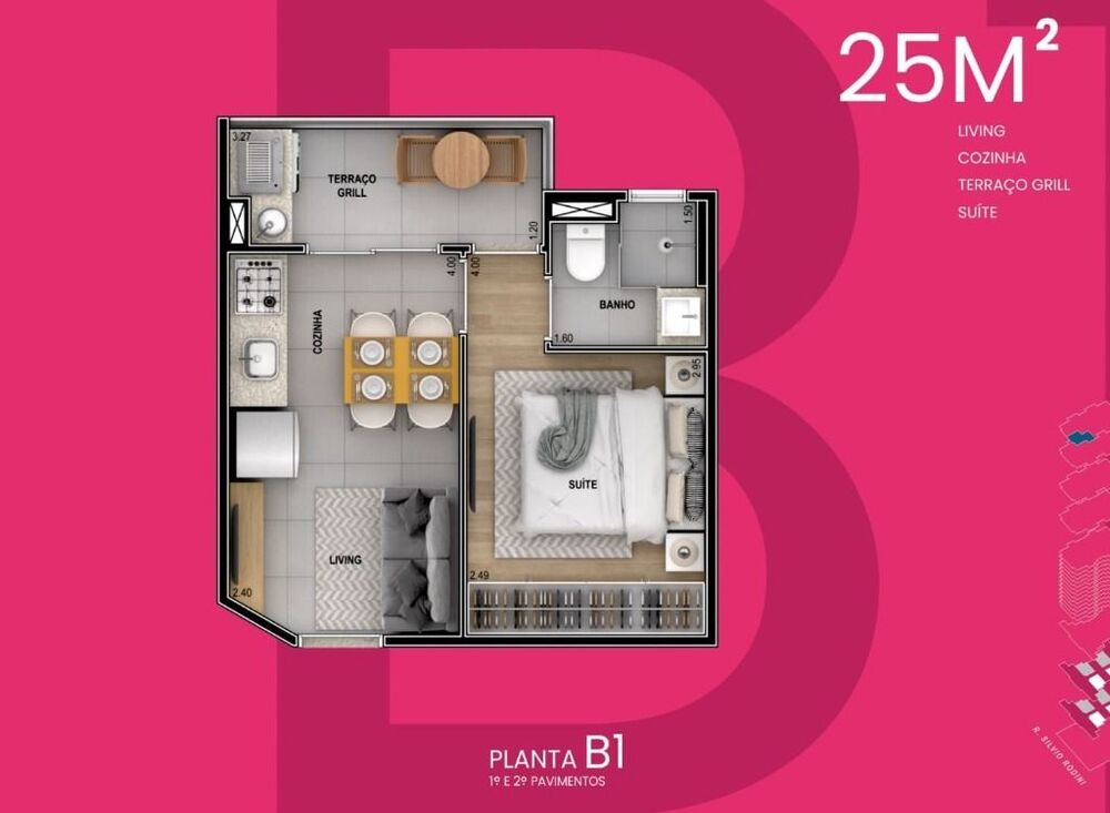 Apartamento, 1 quarto, 25 m² - Foto 2