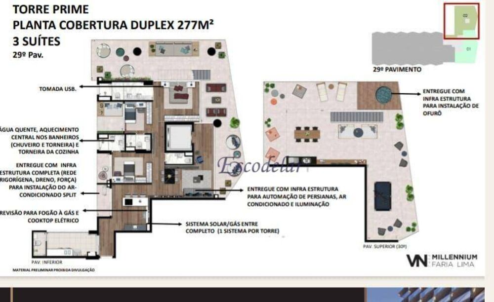 Cobertura, 3 quartos, 281 m² - Foto 2