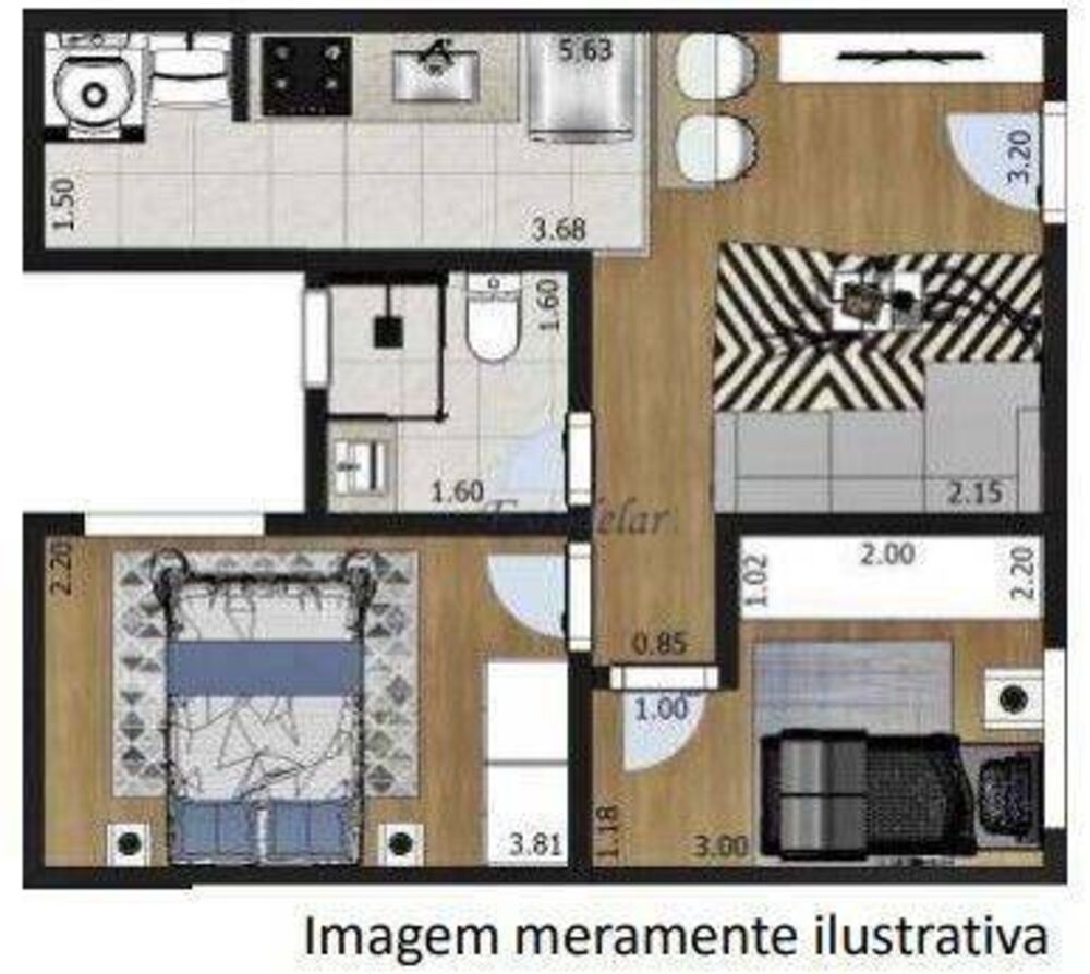 Apartamento, 2 quartos, 38 m² - Foto 3