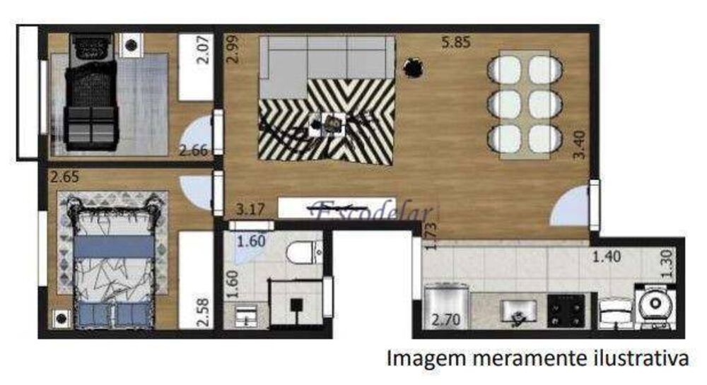 Apartamento, 2 quartos, 44 m² - Foto 5