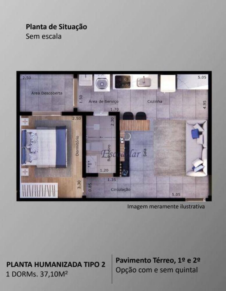 Apartamento, 1 quarto, 37 m² - Foto 2