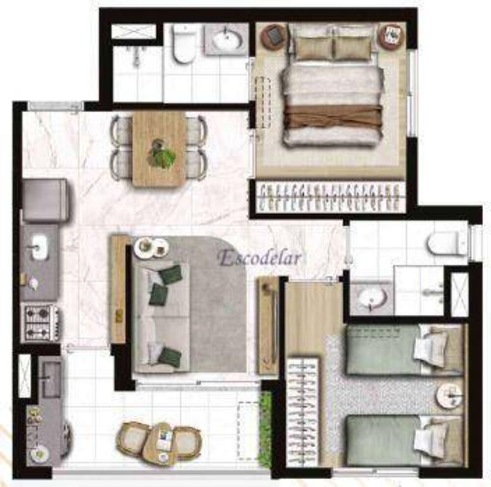 Apartamento, 2 quartos, 41 m² - Foto 2