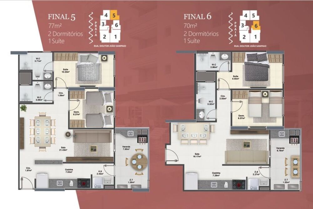 Apartamento, 2 quartos, 70 m² - Foto 9