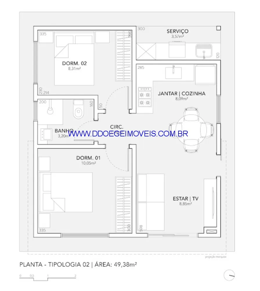 Casa de Condomínio, 2 quartos - Foto 12