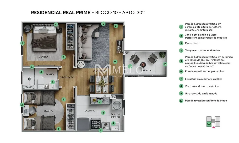 Apartamento, 2 quartos, 40 m² - Foto 3