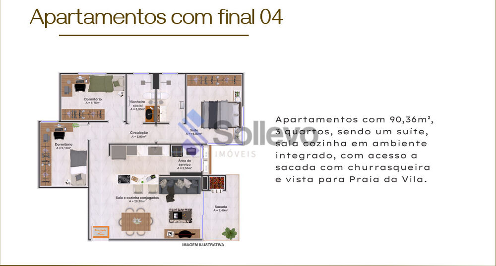 Apartamento, 2 quartos, 80 m² - Foto 3