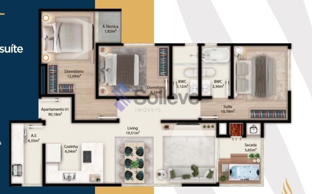 Apartamento, 3 quartos, 90 m² - Foto 13