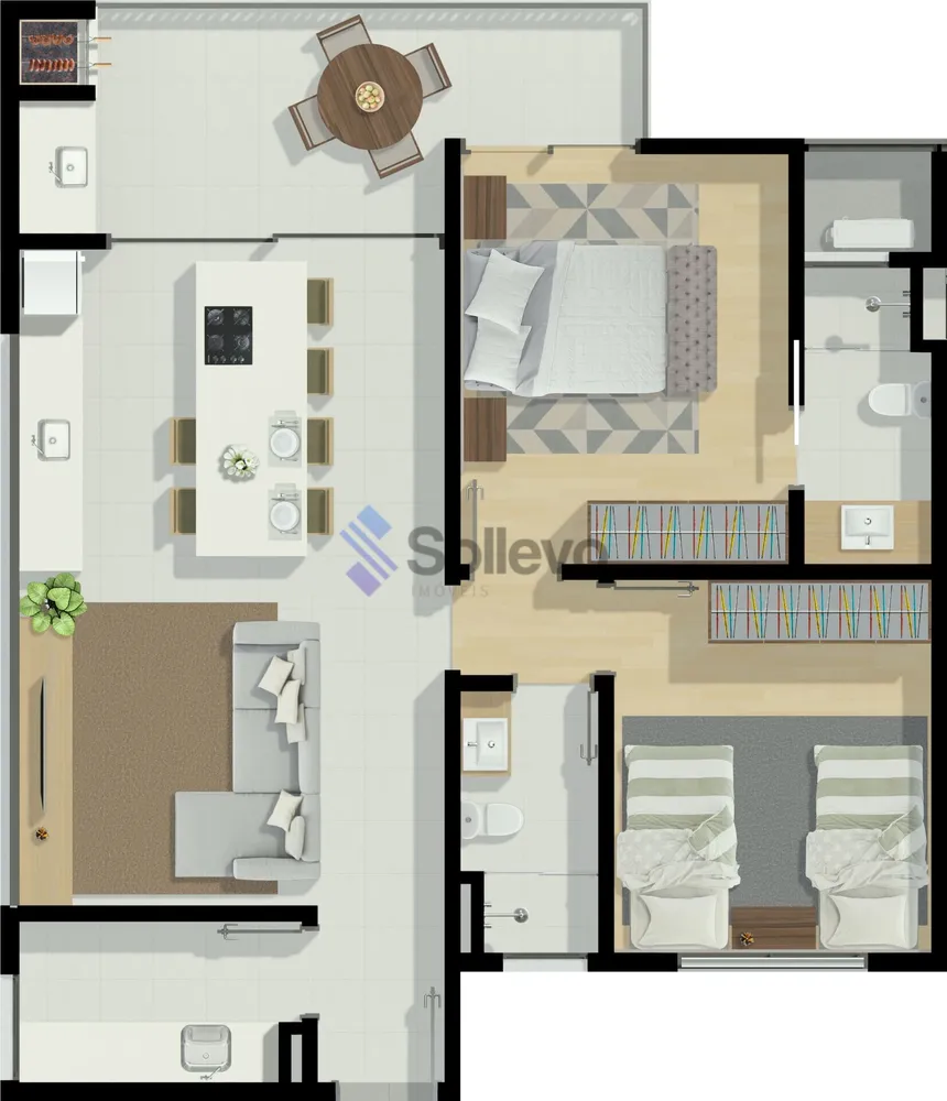Apartamento, 2 quartos, 83 m² - Foto 3