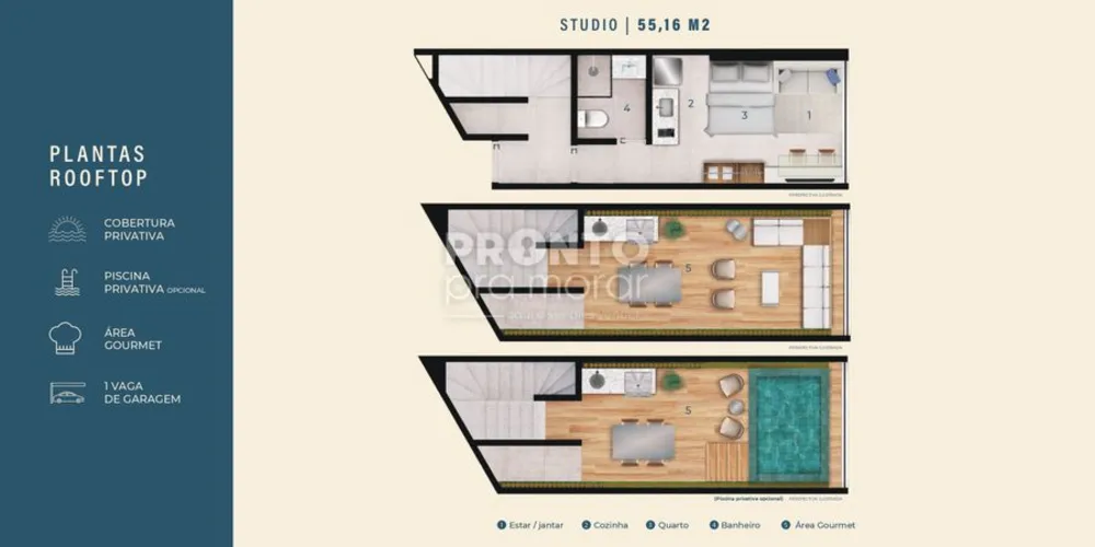 Apartamento, 1 quarto, 55 m² - Foto 1