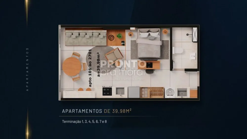Apartamento, 1 quarto, 39 m² - Foto 1