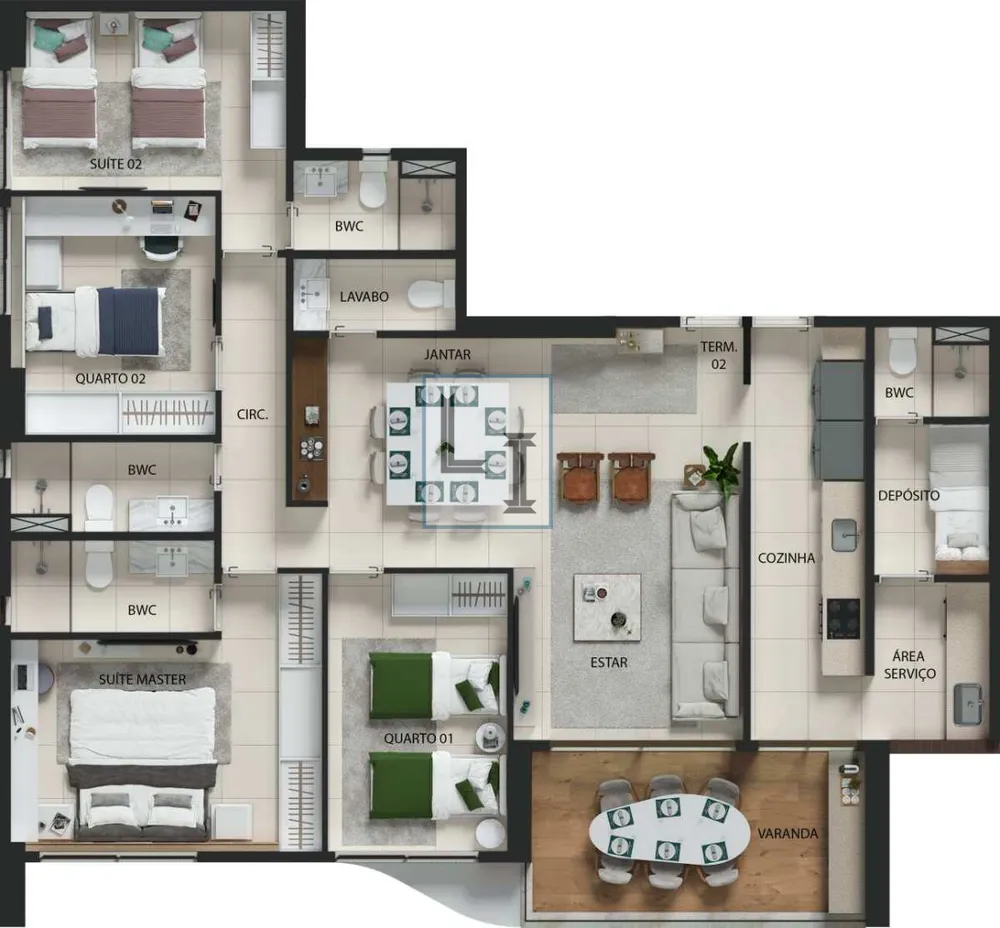 Apartamento, 4 quartos, 132 m² - Foto 1