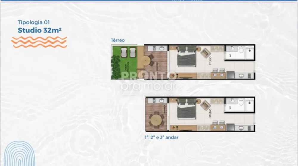 Apartamento, 1 quarto, 32 m² - Foto 2