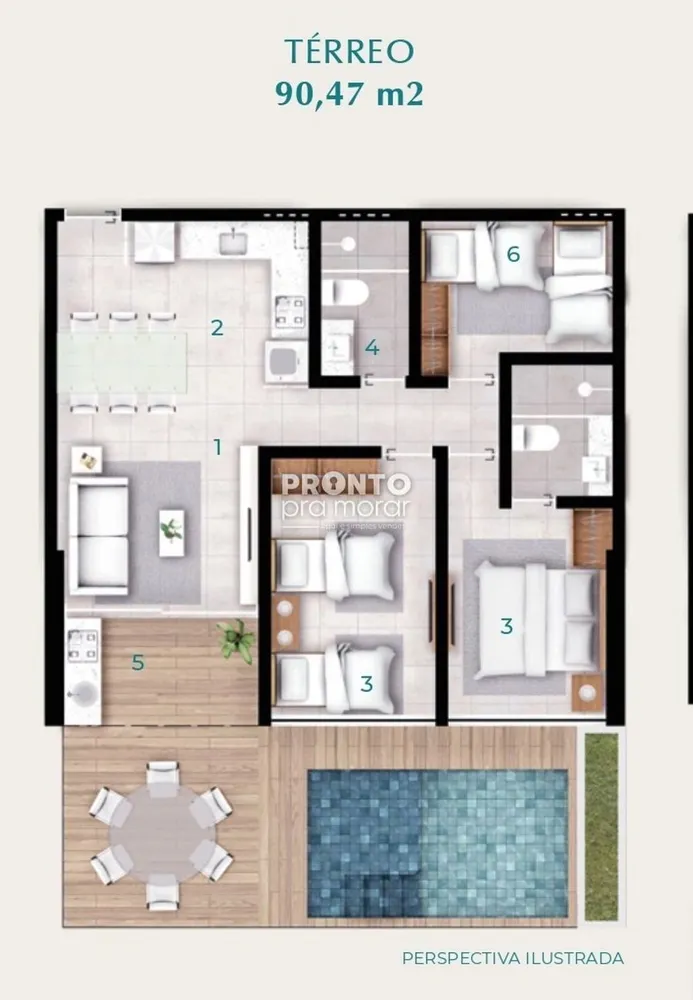 Apartamento, 3 quartos, 90 m² - Foto 1